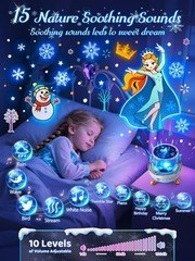 Frozen Toys, 15 Music+16 Films+315 Colors Night Light for Kids, 360°+Remote