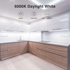 LED Strip Lights 20-40ft Dimmable Cold White Room 6000K Day Lights Cuttable