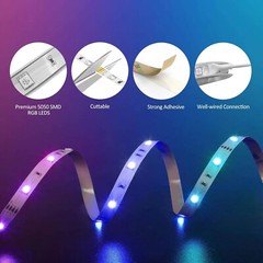 50ft Smart Strip Lights,with App Control Remote,Music Sync Color Changing Lights