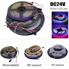DC5V/12V/24V 5050 Dream Color RGB LED Strip Light WS2811/WS2812B IC Individual