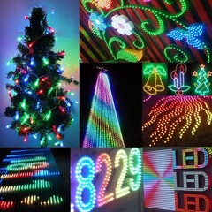 WS2811 Diffused Digital RGB LED Pixel Lights Black Wire Individually Addressa…