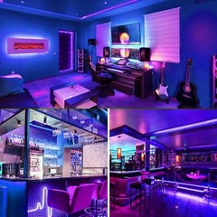 iNextStation UV Black LED Light Strip USB, 2M/6.6ft 5V 120 Non-Waterproof
