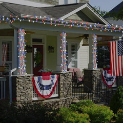 Red White Blue String Lights 105ft 300 LED Independence Day Waterproof Remote