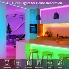 5M-30M 5050 SMD Music Sync RGB LED Strip Fairy Lights with APP & Remote Control