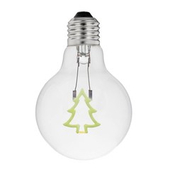 Festive Living LED Decorative Filament Bulb G80 Globe E26 Base 1W Clear Glass