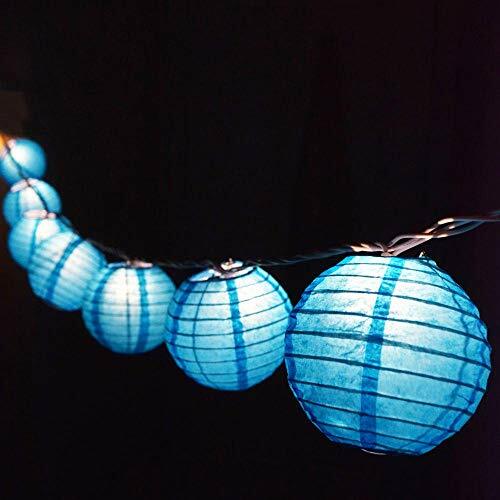 Fantado 4″ Turquoise Round Shaped Party String Lights by PaperLanternStore