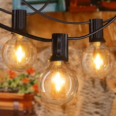 25FT Outdoor String Lights, Waterproof Connectable Shatterproof Outside Light…