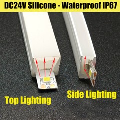 24V 16.4ft IP67 Waterproof Silicone LED Flexible Outdoor Strip Neon Rope Light