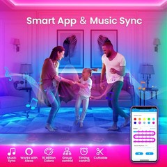 Tira De Luces LED Inteligentes Với Sincronizacion De Musica Estilo Lujo