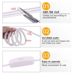 Touch Switch USB 5V Neon Led Strip Light Christmas Decor Kitchen Bookshelf lamp