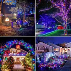 Outdoor Solar String Light 300/200/100/50 LED Fairy Garland 8 Mode Garden Yard T
