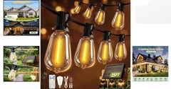 25FT Solar String Lights with Remote – Waterproof LED Patio Decor for All Occ…