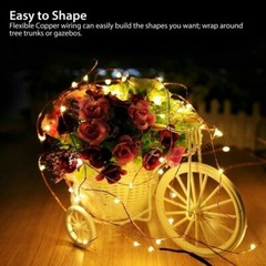 Outdoor Solar Fairy String Lights Copper Wire Waterproof Garden Decor 100/200LED