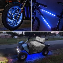 Blue 5PCS 12V 12″ 15SMD Flexible LED Strip Light Waterproof For Car Truck Boat