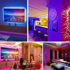 16FT 5050 RGB Cool White Non-waterproof Flexible 5M 300 LED Strip Light Lamp 12V