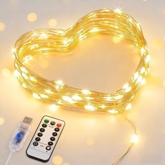 JMEXSUSS USB Fairy Lights for Bedroom, 33ft 100 LED Twinkle Lights Plug in wi…