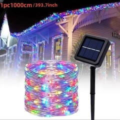 100 LED Solar Fairy String Light Copper Wire Outdoor Waterproof Garden Decor