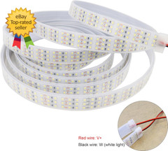 16.4Ft Super Bright Triple Row LED Strip Lights Daylight White 6000K DC12V 1800L