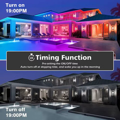 60 Ft. Integrated LED Multicolor Strip Light Fixture, RGB Color Changing, Blueto