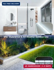 20FT COB LED Strip Lights, Waterproof Outdoor&Indoor Daylight White 6500K Flexib