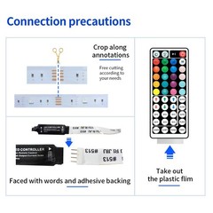 12LEDs/m Smart RGB LED Strip Lights with App Remote Control for Room