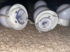 USB LED Bulb/Globe String Lights Clear White, Clear Cord, Inline Switch Vanity