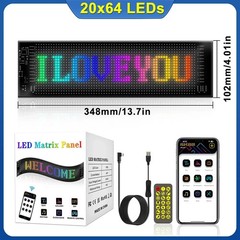 Car LED Sign Bluetooth LED Matrix Pixel Panel Programmable Flexible LED Display