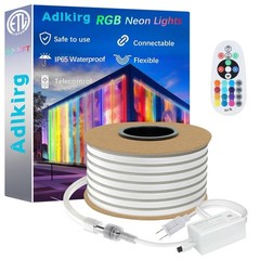 32.8ft RGB(W) Neon LED Rope Lights Plug&Play 110V 120V Flex Waterproof Led Ne…