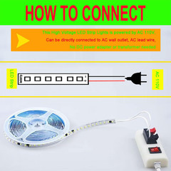 LED Strip Light 110-130V 16.4Ft SMD 2835 Non-Waterproof Neutral White 4000K | Di