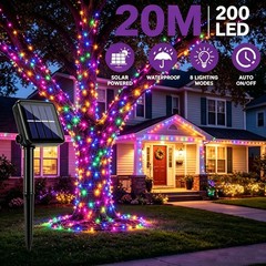 Outdoor Solar String Lights Waterproof LED Christmas Lights Xma Party Decor Tree