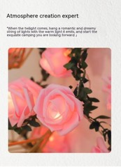 10/20/40/80 LED Rose Flower Fairy String Lights Battery Powered Garland Decor