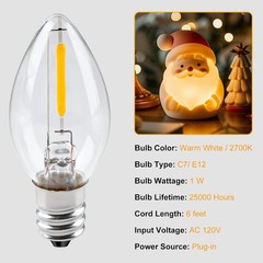 Brightown Accessory Cord with LED Bulb – 6ft 2 Pack, Warm White