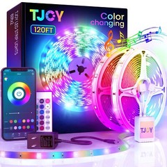 120ft Bluetooth LED Strip Lights,SMD 5050 Music Sync LED Lights Strip,RGB Col…