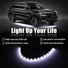 White 5PCS 12V 12″ 15SMD Flexible LED Strip Light Waterproof For Car Truck Boat