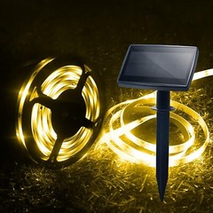 Upgraded Solar LED Strip Flexible Lights 8 Lights Mode Waterproof Outdoor Decor