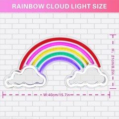 Neon Sign Light, Neon Rainbow Light for Kids USB Powered Rainbows LED Signs f…