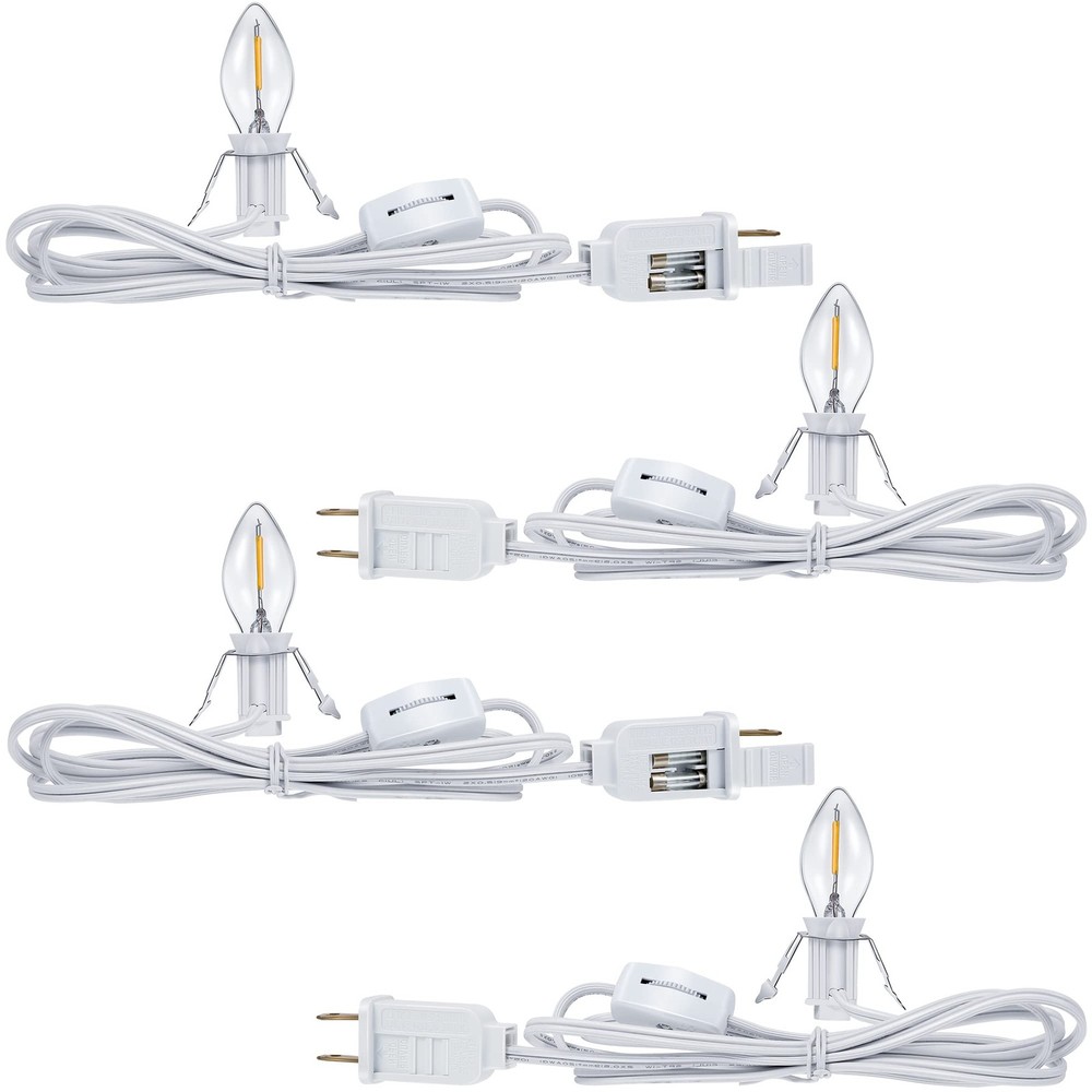 6Ft Christmas Village Lights Cord with On/Off Switch Holiday Craft Decorations