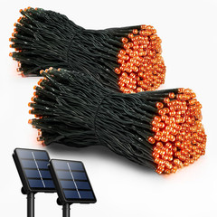 2 Pack Solar String Lights Outdoor Waterproof, 72FT 200 LED Solar String Lights