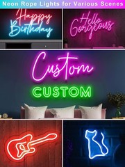 100Ft LED Neon Rope Lights with App Control, Waterproof for Indoor/Outdoor Decor