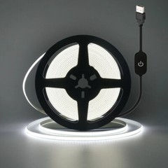 5mm 5V COB LED Strip Light Flexible 400Led/m High Density USB COB Led Tape Light