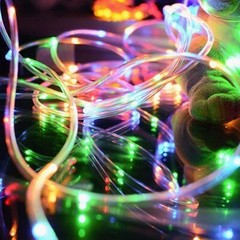 Solar Rope Lights Outdoor Tube Fairy String Lights Waterproof Garden Patio Decor