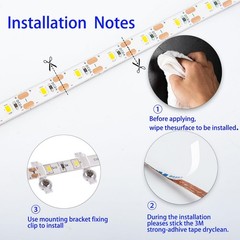 Dimmable 13.2ft Battery Powered LED Strip Lights, Warm White, Waterproof, Remote
