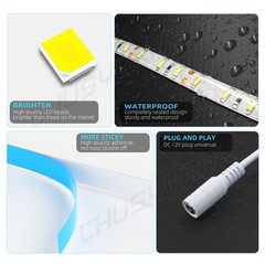 Super Bright Daylight White 2835 SMD 300 Led Light Strip IP67 waterproof 5M