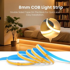 10m COB LED Strip 110V 220V 240LEDs/m No Need Driver 8mm PCB Width Flexible Tape
