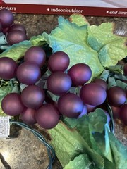 GRAPEVINE GARLAND Glass GRAPE CLUSTER Wine Decor Lot Of 3 IOB Indoor/outdoor VTG