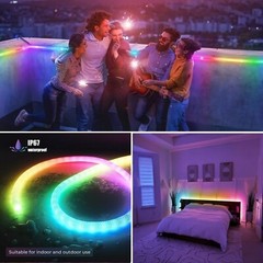5V WS2811 360 Degree Round RGBIC Neon LED Strip Lights Waterproof Flexible Decor