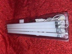 Set of 4 LED Light Strip Kit Cool White 5000-5500K Plastic White Cord X000RXBN9N