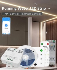 WS2811 Horse Running Led Strip 24V 2835 120Leds/m BanlaX APP Control 10M 15M 20M