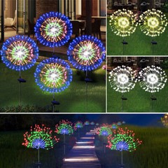 LED Solar Fairy Firework Lights Outdoor Garden Decor Waterproof Path Lawn Lamp