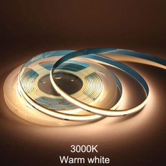 12V 24V COB Led Strip Flexible Tape Lights RF Remote Dimmable EU US Plug 1m~10m